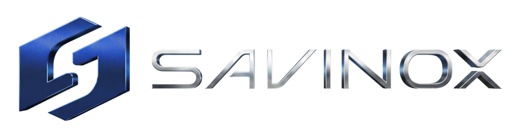 Logo Savinox en relief - chaudronnerie et métallerie inox